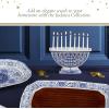 imageSpode Judaica Menorah  Artistic Floral ampamp Vine Design Hanukkah Candle Holder with Judaic Manuscript Motifs Holiday Centerpiece  6quot x 10quot Fine Porcelain Menorah Decorative Jewish Accent