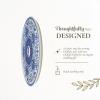 imageSpode Judaica Round Challah Tray Traditional Blue ampamp White Floral Star of David Design  Shabbat ampamp Jewish Holiday Serving Plate for Bread Pastries ampamp Fruit  115Inch Fine Porcelain Dishwasher Safe