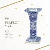 imageSpode Judaica Sabbath Candlesticks Set of 2  Elegant Blue ampamp White Ceramic Candle Holders Featuring Star of David ampamp Floral Motifs  Fine Porcelain  Ideal for Shabbat ampamp Holiday Table Settings