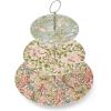 imageSpode Morris ampamp Co 3Tier Cake Stand with Metal Handle Strawberry Thief ampamp Honeysuckle Design  Porcelain  Centerpiece  Afternoon Tea Dessert Stand  Serving Cookies Scones Sandwiches and More