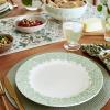 imageSpode Morris ampamp Co Standen 11Inch Dinner Plates Set of 4  Earthenware Dinnerware with Green Leaf Border Design Microwave Dishwasher Freezer Safe  Elegant Tableware Made in EnglandContemporary