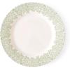imageSpode Morris ampamp Co Standen 11Inch Dinner Plates Set of 4  Earthenware Dinnerware with Green Leaf Border Design Microwave Dishwasher Freezer Safe  Elegant Tableware Made in EnglandContemporary