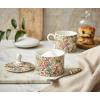 imageSpode Morris ampamp Co Sugar Bowl with Lid 10oz Porcelain Sugar Dish Featuring Golden Lily Floral Design  Microwave ampamp Dishwasher Safe for Afternoon Tea Kitchen Storage Gift Giving Coffee Bar