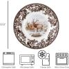 imageSpode Woodland Dinner Plate Rabbit  105 Inch  Hunting Cabin Lodge and Cottage Dcor  Made in England from Fine Earthenware  Microwave and Dishwasher SafeElk