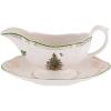 imageSpode Christmas Tree Gold Salad Plate Set of 4  8Inch Porcelain Dinner ampamp Appetizer Plate Christmas Dinnerware Microwave ampamp Dishwasher Safe Festive Collectible Seasonal Dining PlateChristmas Tree Sauce Boat and Stand
