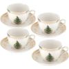 imageSpode Christmas Tree Gold Salad Plate Set of 4  8Inch Porcelain Dinner ampamp Appetizer Plate Christmas Dinnerware Microwave ampamp Dishwasher Safe Festive Collectible Seasonal Dining PlateChristmas Tree Gold Teacup and Saucer