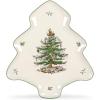 imageSpode Christmas Tree Platter  14Inch TreeShaped Serving Plate Fine Earthenware Holiday Tableware  Festive Party Server Seasonal Decor ampamp Collectible Gift  Christmas DinnerwareChristmas TreeShaped Platter