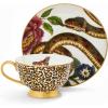 imageSpode Creatures of Curiosity Coupe Teacup ampamp Saucer Set Leopard Print  67oz Fine China Tableware with HandPainted 22ct Gold Rim ampamp Handle for Afternoon Tea Gifting or Display UseLeopard
