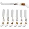 imageSpode Woodland Rabbit Cheese Knife and Spreader Set with Assorted Motifs  Decorative Cheese Knife and Set of 6 Spreaders  Stainless Steel Cheese Spreaders with Porcelain Handles