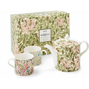 imageMorris ampamp Co 32oz Teapot and 10oz Mug Set Set of 2  Honeysuckle  Porcelain  Dishwasher ampamp Microwave Safe  Novelty Tea Set for Elegant Brunch Parties Breakfast  Boxed Gift Set