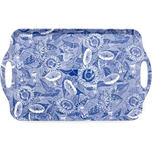 imagePimpernel Blue Room Sunflower Large Handled Tray  Rectangular Melamine Serving Tray with Blue Botanical Design ampamp Side Handles  Dishwasher Safe Platter for Snacks Drinks or Decorative Table Display189 x 116 x 1
