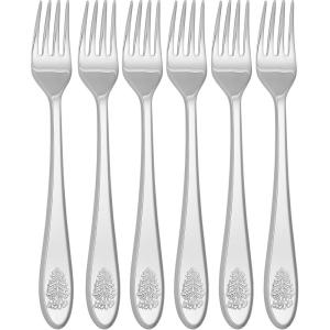 imageSpode Christmas Tree Cocktail Forks Set of 6  68Inch Appetizer and Dessert Forks 1810 Stainless Steel Flatware Salad Forks for Christmas Appetizers ampamp Small Plates Holiday Table SettingsFork