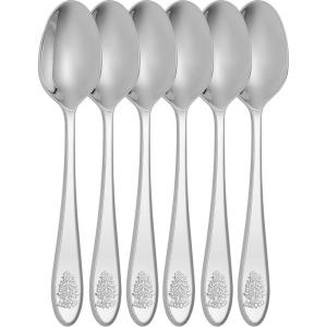 imageSpode Christmas Tree Cocktail Forks Set of 6  68Inch Appetizer and Dessert Forks 1810 Stainless Steel Flatware Salad Forks for Christmas Appetizers ampamp Small Plates Holiday Table SettingsSpoon