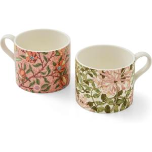 imageSpode Morris ampamp Co 12oz Mugs Set of 2 Daffodil ampamp Willow Bough  Microwave ampamp Dishwasher Safe Elegant Porcelain Drinkware for Coffee Bar or Giftable Home Kitchen Mug Set Ideal for Coffee ampamp TeaFruit  Honeysuckle