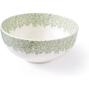 imageSpode Morris ampamp Co Standen Serving Bowl  9quot Fine Earthenware Dish with Delicate Leaf Motif Dishwasher ampamp Microwave Safe Bowl for Dinner Parties Elegant Tableware ampamp Decorative Kitchen Bowl