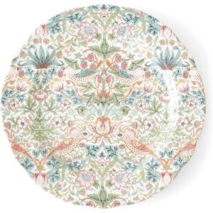 imageSpode Morris ampamp Co Strawberry Thief Serving Platter  12 Inch Earthenware Tableware with Scalloped Edge Ideal for Canaps Desserts Layered Dinnerware Settings  Formal Dining for AfternoonHigh Tea