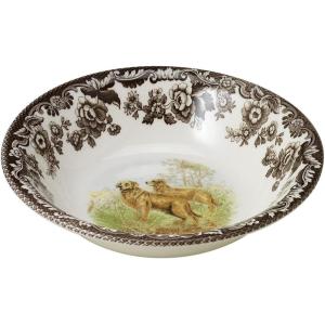 imageSpode Woodland Ascot Cereal Bowl Yellow Labrador Retriever 8  Perfect for Oatmeal Salads and Desserts  Made in England from Fine Earthenware  Microwave and Dishwasher SafeGolden Retriever