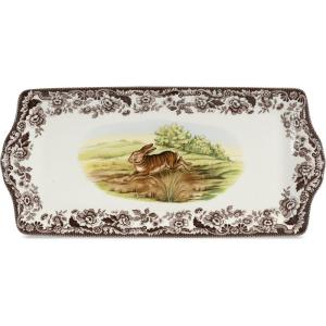 imageSpode Woodland Collection Sandwich Tray  13 Inch Serving Platter for Crudit Appetizers Desserts and Sandwiches  Made of Fine Porcelain  Dishwasher Safe
