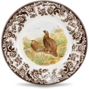 imageSpode Woodland Salad Plate 8quot Turkey Design Thanksgiving Tableware  Fine Earthenware Dishwasher ampamp Microwave Safe Classic Floral Pattern Holiday Gift for Family ampamp FriendsRed Grouse