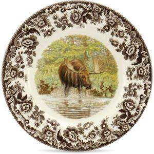 imageSpode Woodland Salad Plate 8quot Turkey Design Thanksgiving Tableware  Fine Earthenware Dishwasher ampamp Microwave Safe Classic Floral Pattern Holiday Gift for Family ampamp FriendsMajestic Moose