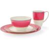 imageSpode Kit Kemp Calypso Tableware Set  4 Piece  Vibrant Pink  Porcelain  Dishwasher and Microwave Safe  Dinner Salad Bowl Mug  Home ampamp Gathering UsePink