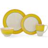 imageSpode Kit Kemp Calypso Tableware Set  4 Piece  Vibrant Yellow  Porcelain  Dishwasher and Microwave Safe  Dinner Salad Bowl Mug  Home ampamp Gathering Use Multisize 178934017894321789524