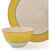 imageSpode Kit Kemp Calypso Tableware Set  4 Piece  Vibrant Yellow  Porcelain  Dishwasher and Microwave Safe  Dinner Salad Bowl Mug  Home ampamp Gathering Use Multisize 178934017894321789524