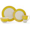 imageSpode Kit Kemp Calypso Tableware Set  4 Piece  Vibrant Yellow  Porcelain  Dishwasher and Microwave Safe  Dinner Salad Bowl Mug  Home ampamp Gathering Use Multisize 178934017894321789524