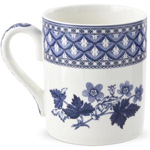 imageSpode Blue Room Collection Mug  Geranium Motif  16Ounce  Large Cup for Coffee Latte Tea and Hot Cocoa  Made of Porcelain  Dishwasher and Microwave Safe