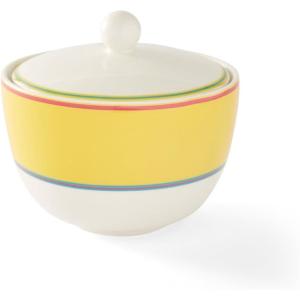 imageSpode Kit Kemp Calypso 12oz Sugar Bowl with Lid  Vibrant Yellow  Porcelain  Dishwasher and Microwave Safe  For Tea and Coffee  Fabulous Gift  Home ampamp Gathering Use