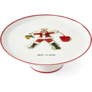 imageSpode Kit Kemp Doodle 107quot Cake Stand  Best in Snow Doodle  Whimsical Santa Illustration Fine China Cake Display for Elegant Dessert Presentation  Ideal for Celebrations ampamp Special Occasions