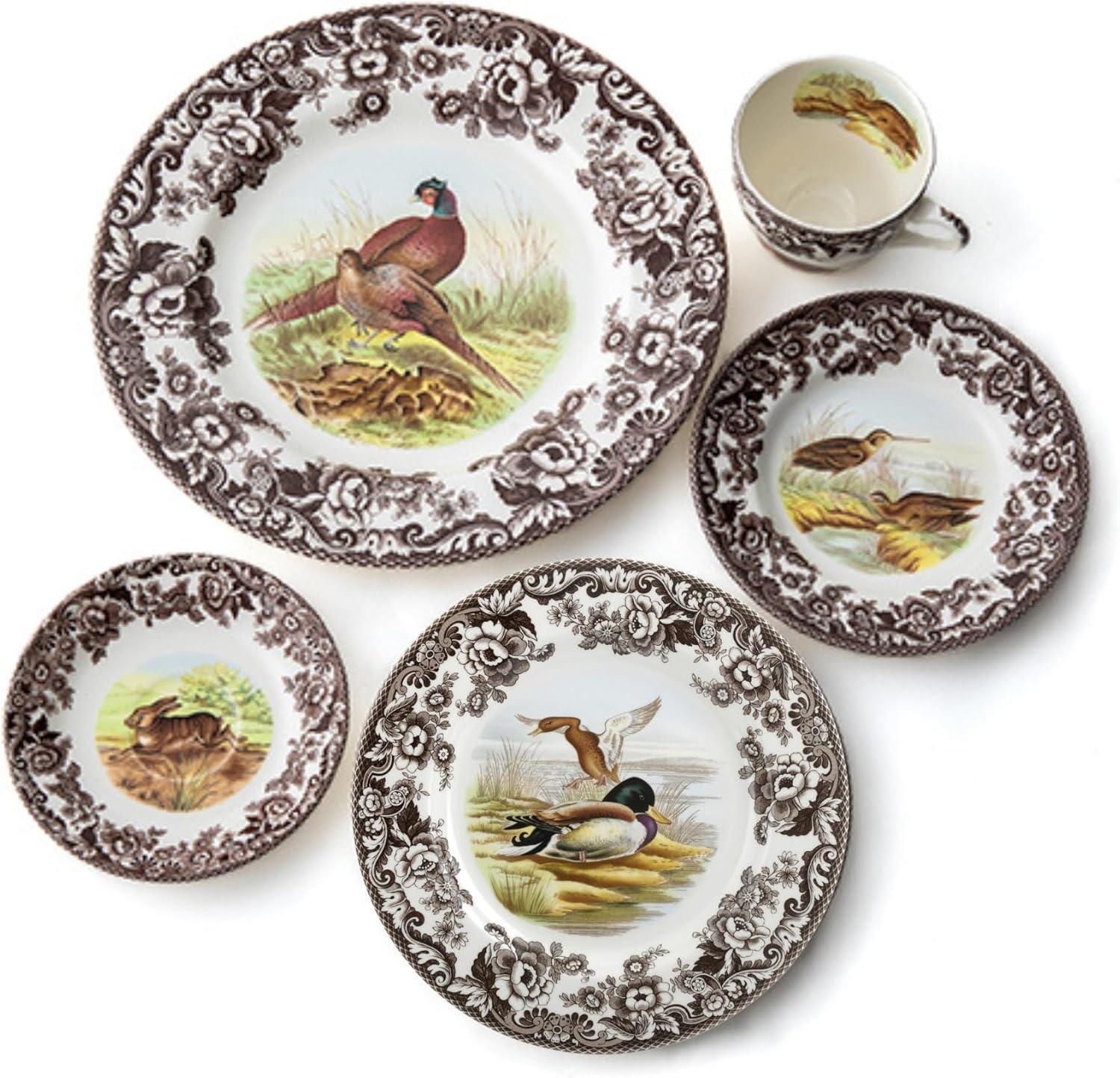 imageSpode Woodland Dinner Plate Black Labrador  105 Inch  Hunting Cabin Lodge and Cottage Dcor  Made in England from Fine Earthenware  Microwave and Dishwasher SafeMallard