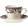 imageSpode Delamere Teacup and Saucer Set of 4  7 Oz Fine Earthenware Teacup Set  Perfect for Serving Tea Coffee and Hot Cocoa  Microwave and Dishwasher Safe