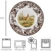 imageSpode Woodland Dinner Plate Black Labrador  105 Inch  Hunting Cabin Lodge and Cottage Dcor  Made in England from Fine Earthenware  Microwave and Dishwasher SafeMule Deer