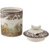 imageSpode Woodland Dog Treat Jar 7quot  Dog Treat Container with Ceramic Lid  Assorted Hunting Dogs Design with Boneshaped Handle  Made from Stoneware