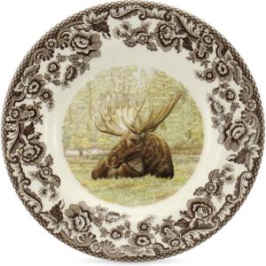 imageSpode Woodland Bread and Butter Plate  6quot Appetizer Plate with Majestic Moose Motif  Small Dessert Plate Made from Fine Earthenware  Microwave and Dishwasher Safe