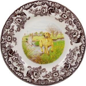 imageSpode Woodland Dinner Plate Black Labrador  105 Inch  Hunting Cabin Lodge and Cottage Dcor  Made in England from Fine Earthenware  Microwave and Dishwasher SafeLabrador Retriever