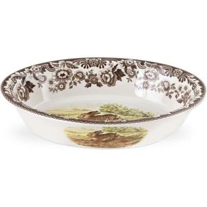 imageSpode Woodland Oval Rim Dish  Oval Shaped Serving Dish with a Rabbit Motif  Elegant Bakeware Made from Fine Porcelain  Microwave and Dishwasher Safe