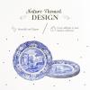 imageSpode Blue Italian 105Inch Porcelain Dining Plates  Set of 4 Classic Round Dishes with EasternInspired Border  Elegant Blue ampamp White Tableware Gift for Everyday Meals ampamp HostingBlue Italian