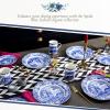 imageSpode Blue Italian 12 Piece Dinnerware Set  Earthenware Plates ampamp Mugs Featuring Italian Countryside Scenes  Microwave Safe Tableware Set for 4  Dishwasher ampamp Oven Safe Dining Set