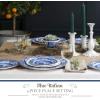 imageSpode Blue Italian 5Piece Place Setting  Dinner Plate Salad Plate Bread ampamp Butter Plate Teacup and Saucer  Dishwasher Safe  Made in England from Fine Earthenware