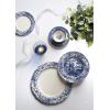 imageSpode Blue Italian Brocato 12 Piece Dinnerware Set  Service for 4 with Earthenware Dinner Plates Salad Plates Mugs  Dishwasher ampamp Microwave Safe Oriental Inspired Tableware