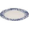 imageSpode Blue Italian Brocato 12Inch Decorative Dining Tray  Porcelain Underplate with Refined Border Design  Elegant Blue ampamp White Serving Accent for Table Settings Displays Parties