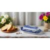 imageSpode Blue Italian Butter Dish with Lid Porcelain Covered Butter Keeper 8 Inches Dishwasher Safe BlueWhiteSingle