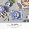 imageSpode Blue Italian Cake Server  10 Inch Porcelain Dessert Knife for Slicing Cakes Pies PastriesPastry Forks