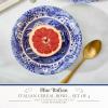 imageSpode Blue Italian Cereal Bowl Set of 465quot Ceramic Bowls with Scenic Oriental Pattern Microwave ampamp Dishwasher Safe AsianInspired Tableware for Breakfast Rice Snacks  Great Housewarming Gift