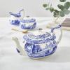 imageSpode Blue Italian Collection Teapot  Tea Infuser  Made of Earthenware  40Ounces25 Pints  Dishwasher and Microwave Safe  Made in England BlueWhite