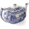 imageSpode Blue Italian Collection Teapot  Tea Infuser  Made of Earthenware  40Ounces25 Pints  Dishwasher and Microwave Safe  Made in England BlueWhite