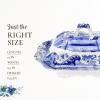 imageSpode Blue Italian Covered Vegetable Dish  12Inch Porcelain Serving Dish with Finely Detailed Heritage Motif  Elegant Table Centerpiece for Salads Sides Pasta Entertaining