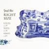 imageSpode Blue Italian Devonia Tray  75 Inch Porcelain Decorative Serving Tray  Shallow Serving Bowl for Salad Pasta Fruit Appetizers Snacks  Elegant Gift Tableware for Hostess75 inch